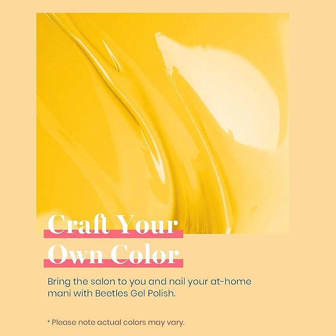 beetles Gel Polish, 15ml Canary Yellow Color Gel Polish Soak Off LED Nail Lamp Gel Polish Nail Art DIY Home Manicure Salon Gel 0.5OZ