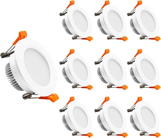 YGS-Tech 2 Inch LED Recessed Lighting, Dimmable Downlight 3W(35W Halogen Equivalent), CRI80, 2700K Ultra Warm White Ceiling Light with LED Driver (10 Pack)