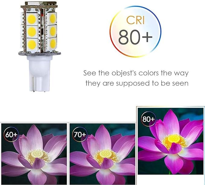 T5 T10 Wedge Base LED Light Bulb High Brightness 12VAC/DC 3Watt 2700K-3000K Warm White Color for Outdoor Landscape Lighting Deck Stair Step Path Lights and RV Lights Pack of 6