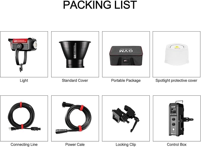 GVM Pro SD650B 650W Led Video Light, Studio Light with Bowen Mount, 81300lux/m Photography Lighting kit with 45° Standard Cover, Continuous Output Video Lighting with Controller, CRI 97+, 2700-6800K