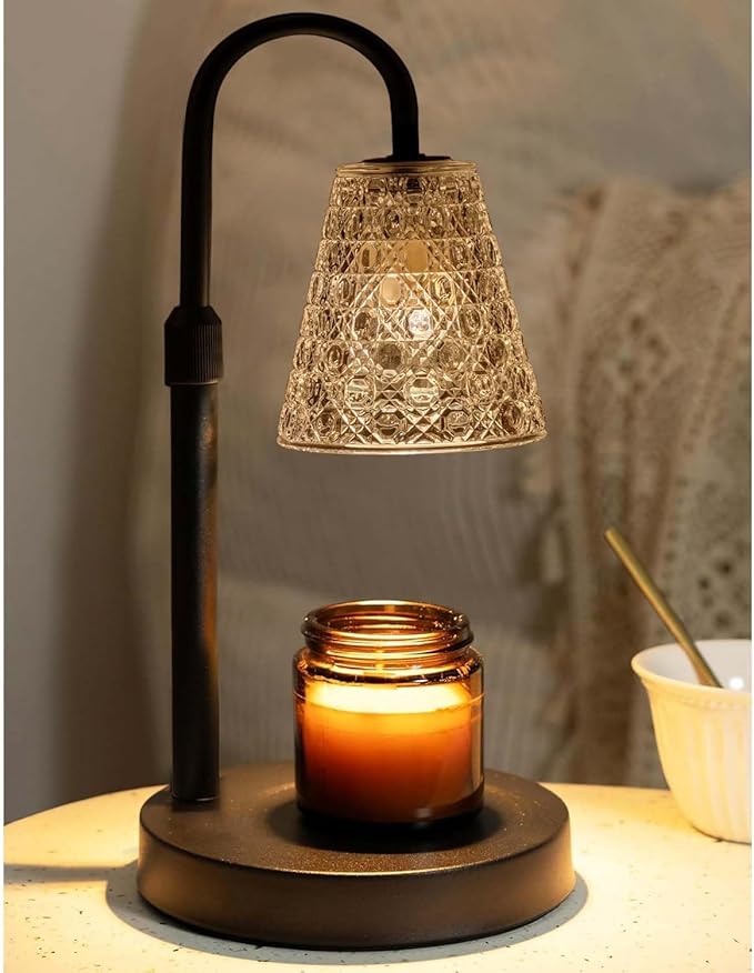 Candle Warmer Lamp with Timer Dimmable, Birthday Gifts for Her Women Mom, House Warming Gifts New Home Decor, Wax Melt Warmer with 2 Bulbs