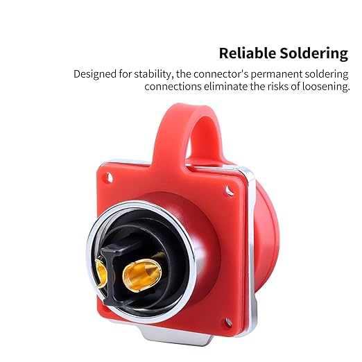 CNLINKO DH-24 2 PIN Industrial Waterproof Connectors, IP68 Circular Connector, Hard Metal Anti-Interference Shell, Quick Plug Aviation Connector, M24 Panel Mount Flange Socket (2-Pin)