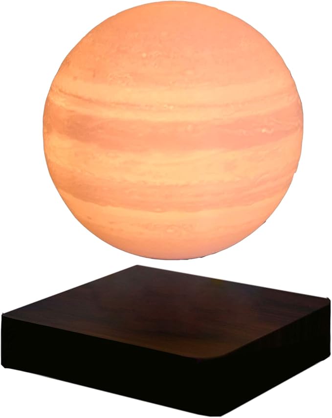 ACEDOAMARE Night Light Moon Light Magnetic Floating Planet Lamp Interior 3D Print LED Bedside Nursing Creative Gift Table Lamp (18cm Jupiter)