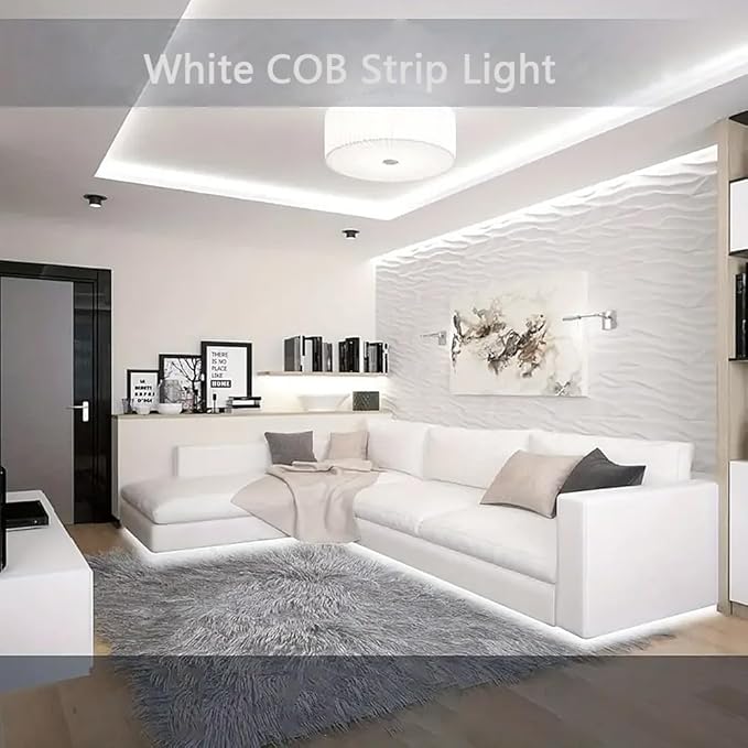 COB LED Strip Lights, USB LED Light Strip 5V LED Light Strips, 3.28FT 6000K USB LED Light Strip, Thin Led Light Strip for TV Lights, Bedroom, Living Room, Cabinet