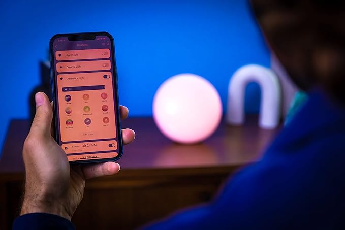 BlissLights BlissRadia - Smart LED Entertainment Lamp and Night Light with 16 Million Colors + Color Shifting Scenes, Compatible with Alexa and Google Home
