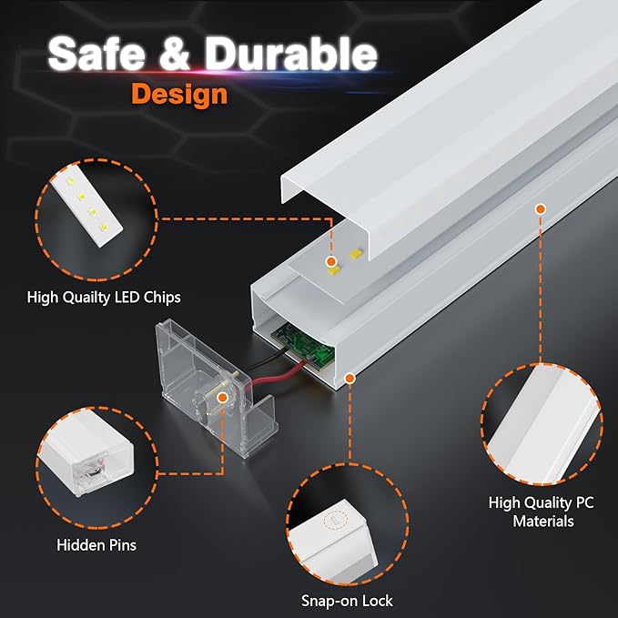 Hexagon Garage Lights : 3 Level Dimmable 476W Tube 17 Grids Hexagon LED Lights - Easy Install 6500K Super Bright Hex Lights for Warehouse, Car Detailing Shop, Exhibition Hall, Gym