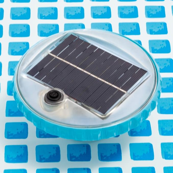 Intex 28690E Solar Powered LED Floating Light with Auto On and Auto Off, Color Changing and Static White Mode Swimming Pool Party Lights