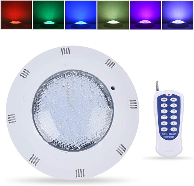 Eapmic 12V 25W Pool Light Underwater Color-Change LED Lights RGB IP68 with Remote (25W)