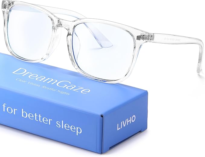 livho Gaming Blue Light Blocking Glasses for Better Sleep, Premium Night Driving, Computer Blockers for Man & Woman