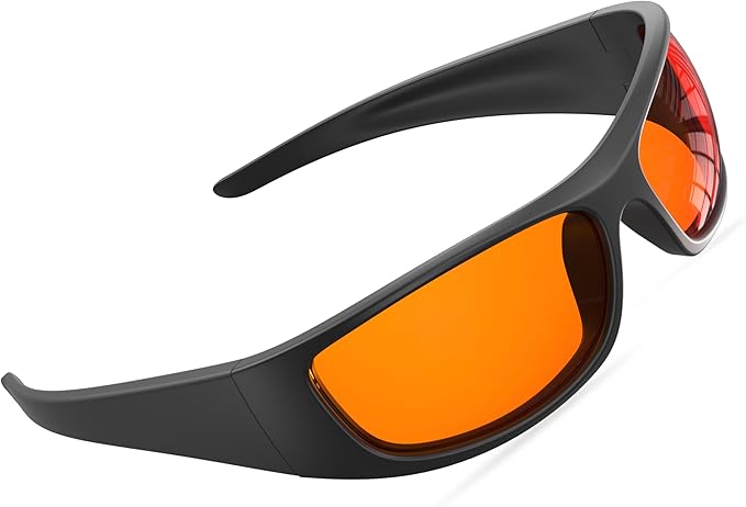 Bloomoak 99% Blue Light Blocking Glasses,Nighttime Sleep,Fully Wraparound Your Eyes with No Leaks for Side Glare/Dry Eyes