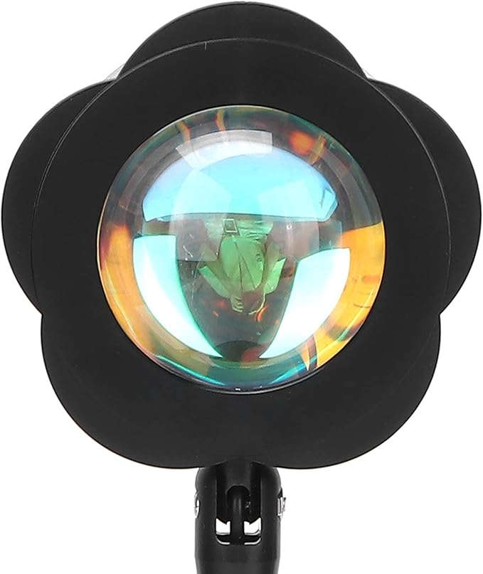 Sunset Projection Lamp, LED Atmosphere Light with 180 Degree Rotation, USB Powered Rainbow Sunset Night Light for Room Decor, Photography, Studio and Romantic Ambience (Sun)