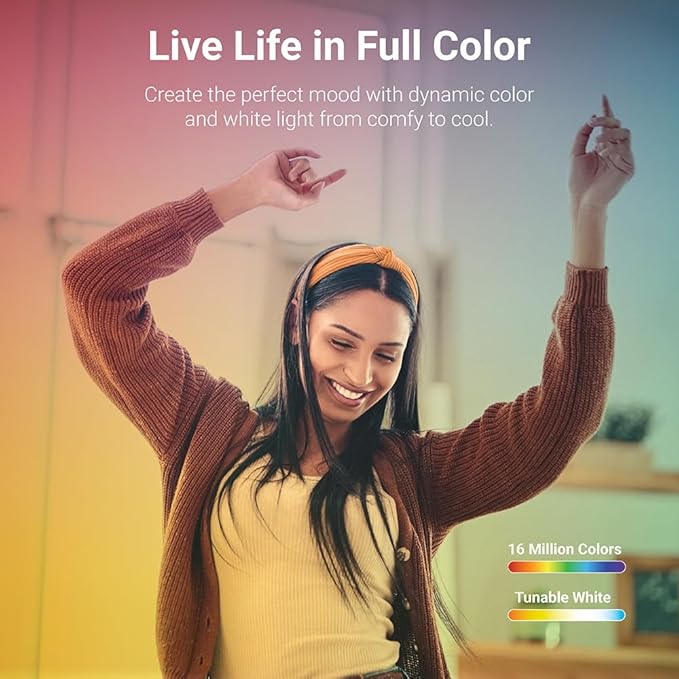 HALO HLB4069WZRGBWMWR 4” Smart Wi-Fi Slim Canless LED Downlight Powered by WiZ Pro, Dimmable Full Color with Smart Home Integration| (Pack of 4)