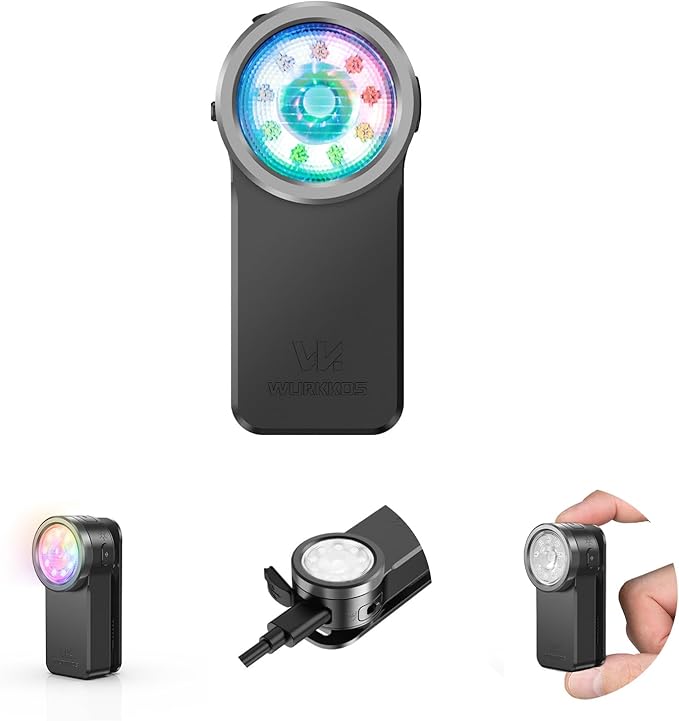 Wurkkos HD03 Rechargeable EDC Flashlight 680 High Lumen Clip Light, Small Flashlight Triple Light Source, 90 High CRI, IPX6 Waterproof, Magnetic Mini Pocket Flashlight for Working Emergency Signal