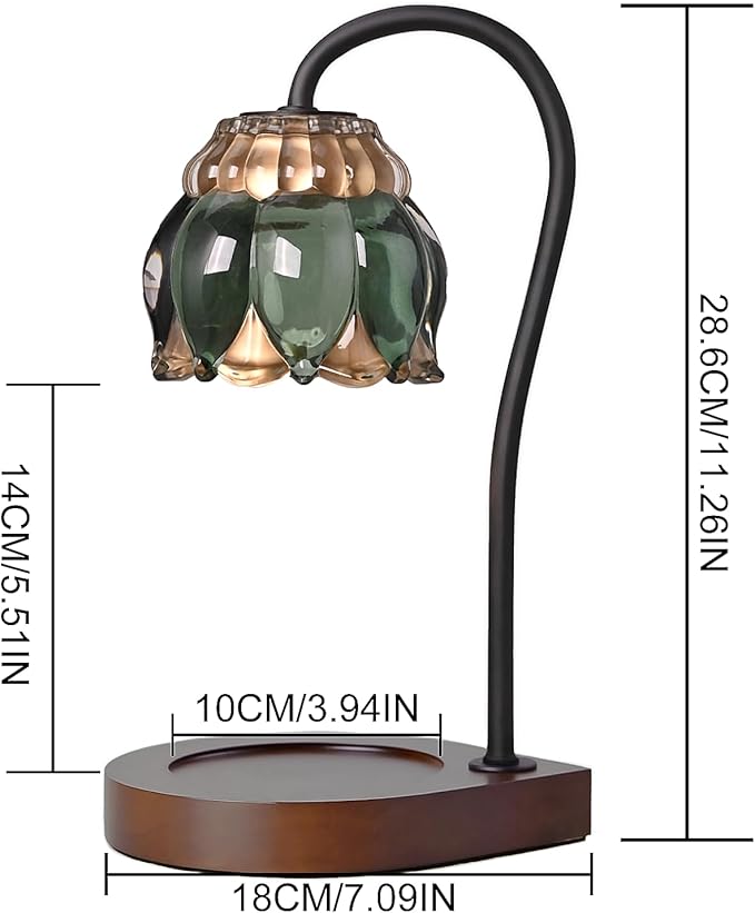 Candle Warmer Lamp Birthday Gifts for Women Mom, Mothers Day Gifts, Compatible with All Jar Candles, Wax Melt for Candle Home Decor, Modern Farmhouse Decor, Candle Warmer Timer DarkGreen
