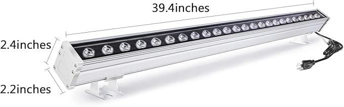 JSN&PC LED Wall Washer 24W 39.4 Inches Lighting Bar IP65 Waterproof Outdoor Light for Advertising Boards, Billboard,Building Commercial Lighting (Warm White 3000-3500K)