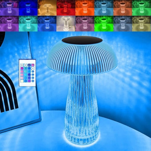 Crystal Lamp, Crystal Table Lamp Rose Crystal Lamp USB Diamond Table Lamp 16 Color Changing Touch Crystal Lamp (J)