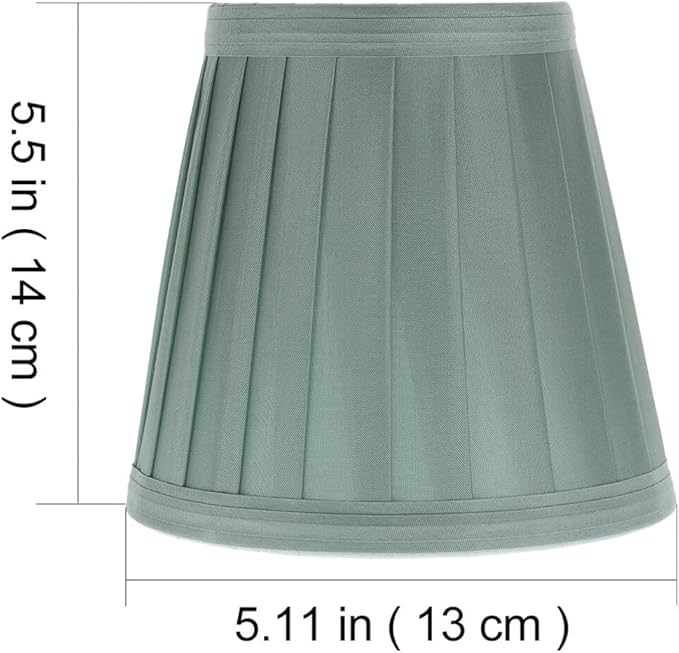 Small Lamp Shade - Clip On Bulb Lampshade Fabric Lampshade Mini Lamp Shade Replacement Lamp Shades for Table Lamps, Floor Lamps, Wall Lamps, 5x5x3 Inch, Green