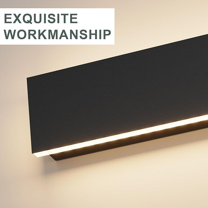Outdoor Lights 2 Pack,Modern Outdoor Wall Light Long Strip LED Wall Sconce IP65 Anti Rust Warm Light Fixture 3000K Exterior Wall Mount Lights for Entrance, Hallway, Garage, Porch