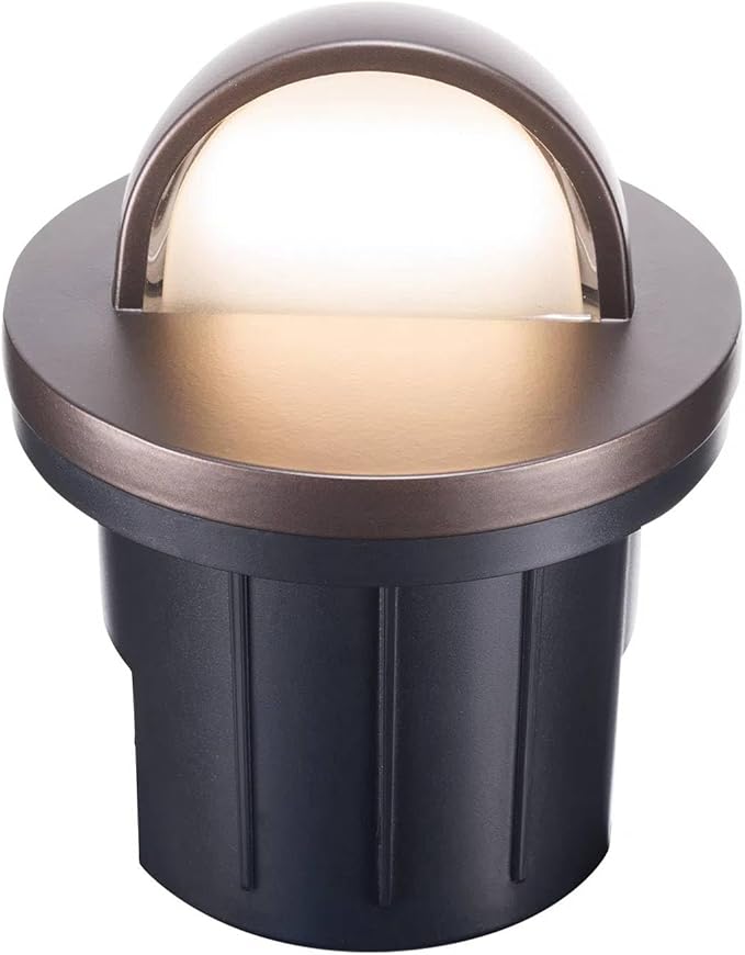 3000K LED Well Lights, 4 Pack 6W 420LM Low Voltage 12V In-Ground Landscape Lights, IP67 Waterproof Aluminum Oil-Rubbed Bronze, No Glare Outdoor Lighting for Path, Tree, Fence
