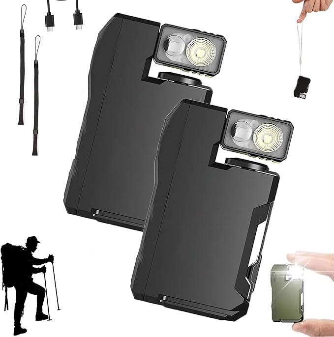 G5 Mini Flashlight,G5 Pocket-Sized LED Light- 400lm Brightness,G5 Rechargeable Mini Edc Flashlight with Clip,180° Rotatable Small Magnetic Flashlights,For Outdoor Emergency Camping Daily Carry (#A-2)