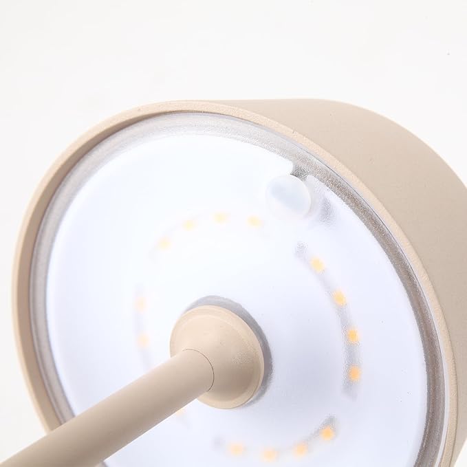 Outdoor Table Lamp,Rechargeable Cordless Shower LED Table Lamps,Portable 2200mAh Battery Waterproof Desk Light,Dimmable 3 Color Stepless Table Light,Wireless,Cafe/Dinner/Patio/Restaurant