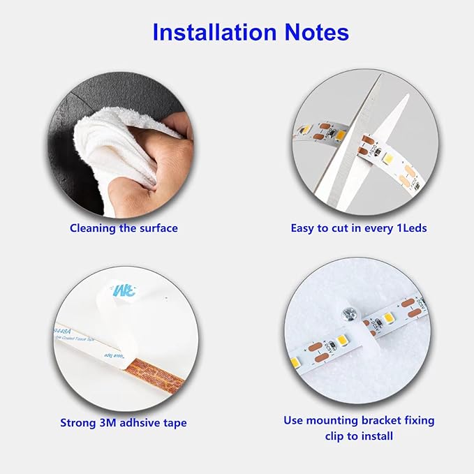 Battery Powered LED Strip Lights, 5V, Daylight White,Cuttable to Size, 13.2ft with 240 LEDs, Portable Lighting, Requires 3xAA Batteries (not Included), Not Waterproof, 2 Packs, Each 6.6ft.
