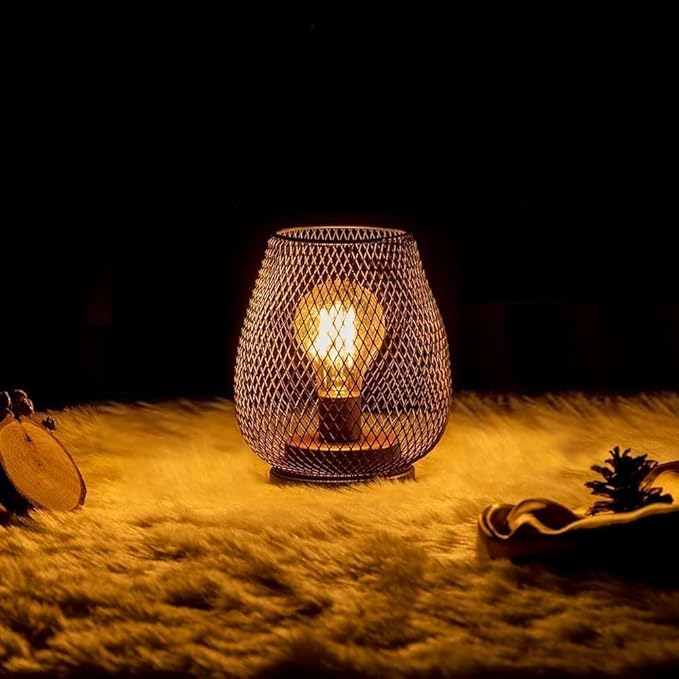 NEEDOMO 6 Pack Battery Operated Lamp Outdoor Table Lantern, LED Table Lantern with Timer Mode, Vintage Decorative Lights Cordless Lamp Indoor Outdoor Patio Bedroom Living Room with LED Bulb