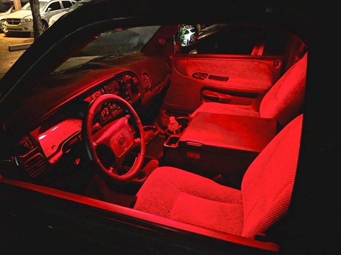 194 LED Bulbs Extremely Bright Brilliant Red 5630 Chipsets 168 2825 175 T10 W5W LED Replacement Bulbs for Interior Map Dome Courtesy Door License Plate Lights(Pack of 10)