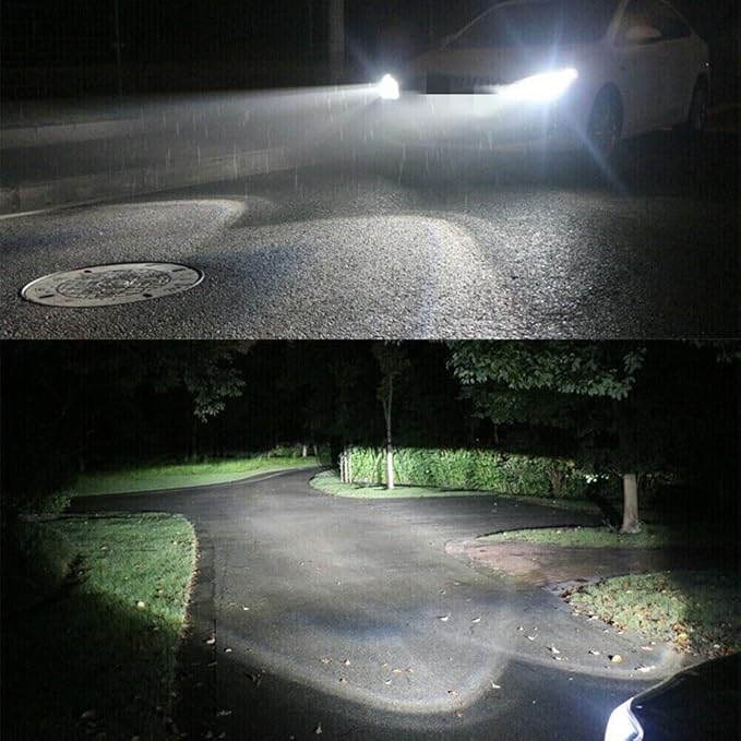 Compatible For Toyota Rav4 2016 2017 2018 2019 Bulbs 9012/HIR2 High Low Beam and H11/H16 Fog Light BulbsKit, 6500K White 600% Brightness with Fan,IP68 Waterproof, Pack of 4