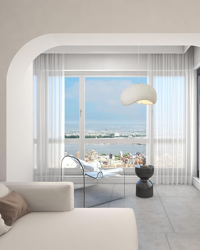 WILON 19.7'' Large Pendant Lights Kitchen Island, Japandi Wabi Sabi Pendant Light, Modern Dining Room Lighting Fixture Over Table, Unique Pendant Light Fixture for Living Room Bedroom Bar