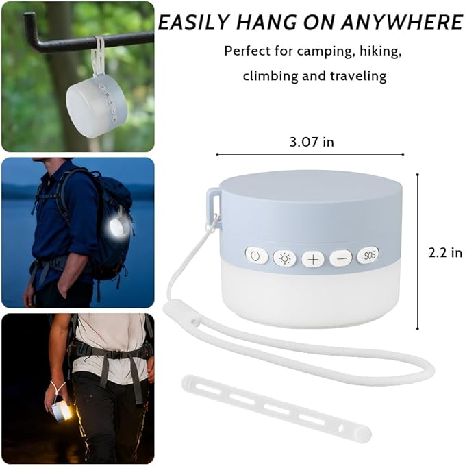 Camping Lantern - Modular LED Lights with 5 Modes, Rechargeable Lamp for Tent Hiking Emergency Backpacking (Blue, Lantern)