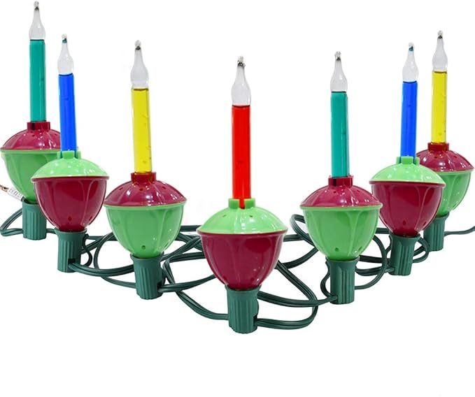 Multicolor Christmas Bubble Lights, 11Ft Vintage Outdoor Christmas String Lights with 8 Multicolor Bubble Lights, Vintage Christmas Decorations for Christmas Tree Mantel Windows House Holiday Decor