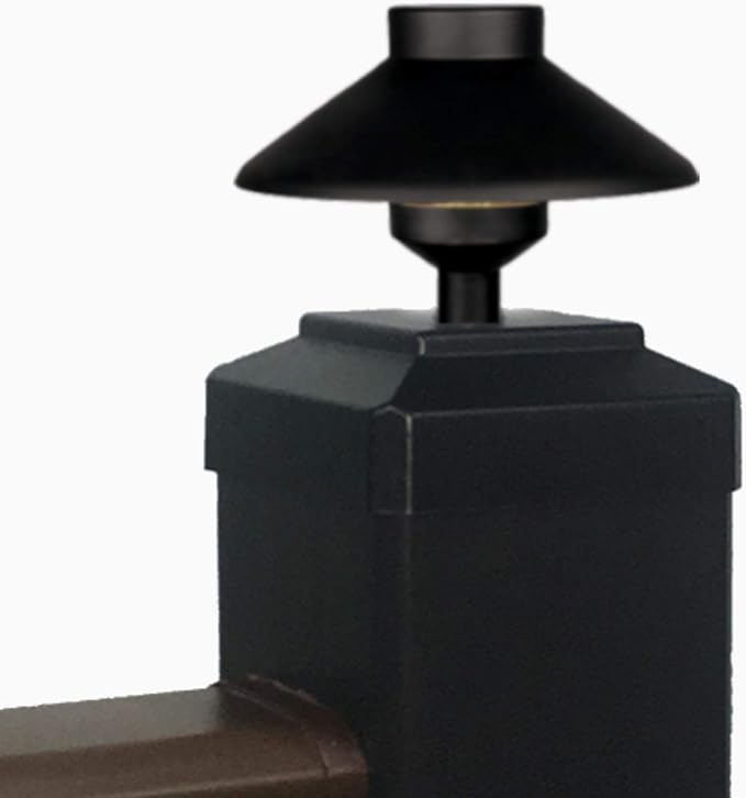 WL103A LED Post Light for a Deck or Fence Post (4.5 inch x 4.5 inch Post Cap, Black)