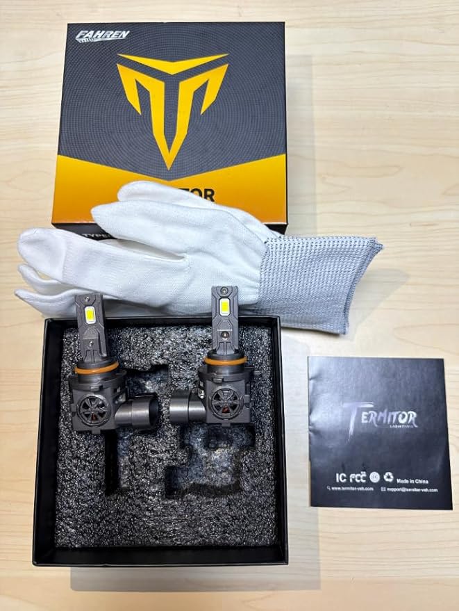 Latest 9006/HB4 Bulbs, 33,000LM 10X Ultra-Brighter, 6500K Cool White, 1:1 Halogen Size 9006 Fog Lights, Plug-N-Play, IP68 Waterproof, Pack of 2