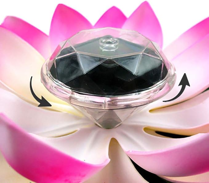 Juesi Floating Pool Lights, Solar Power Floating Lotus Flower LED Accent Light, Color Changing Water Resistant Outdoor Floating Pond Night Light Auto On/Off for Garden Pool Party Ideal Gift (Pink)