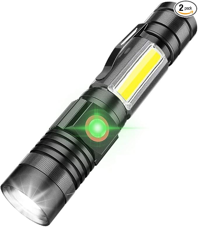 iToncs LED Tactical Flashlight, Magnetic Flashlight, High Lumens Super Bright Flash Light with COB Work Light, Waterproof, 4 Modes, Pocket LED Flashlights for Outdoor Camping Emergency