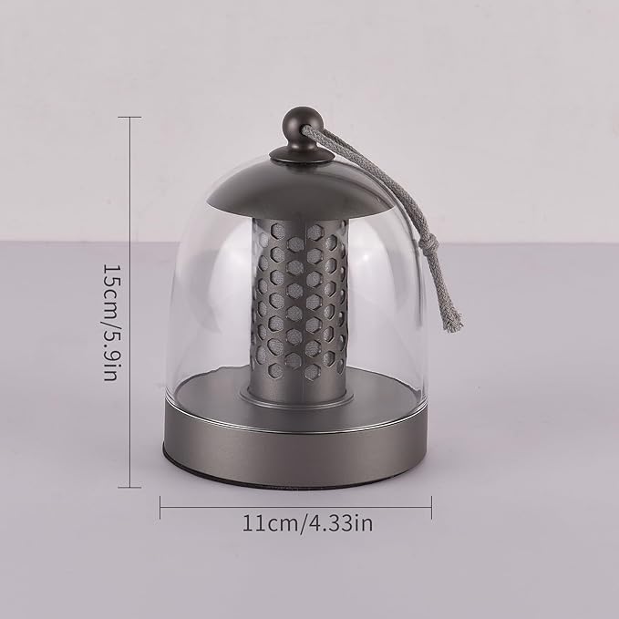Camping Lantern, IPX4 Waterproof Touch Control LED Night Light, USB Rechargeable & Long Lasting Battery, Portable Hanging Tent Lamp for Outdoor Camping Hiking Backpacking,Silver Gray