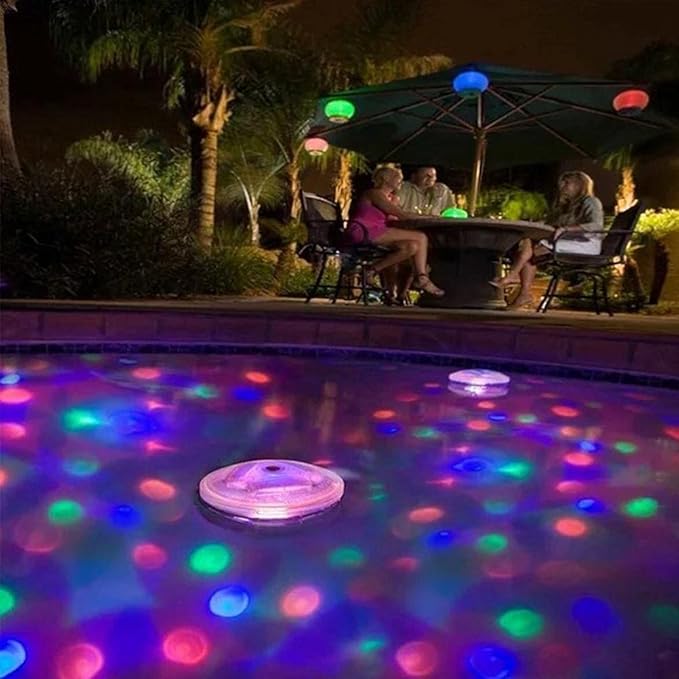 Swimming Pool Lights Floating Pool Lights LED 5 Modes RGB 7 Colours Changing Lights Underwater Waterproof Floating Lighting Flashing Fountain Accessories for Party or Pond Decor