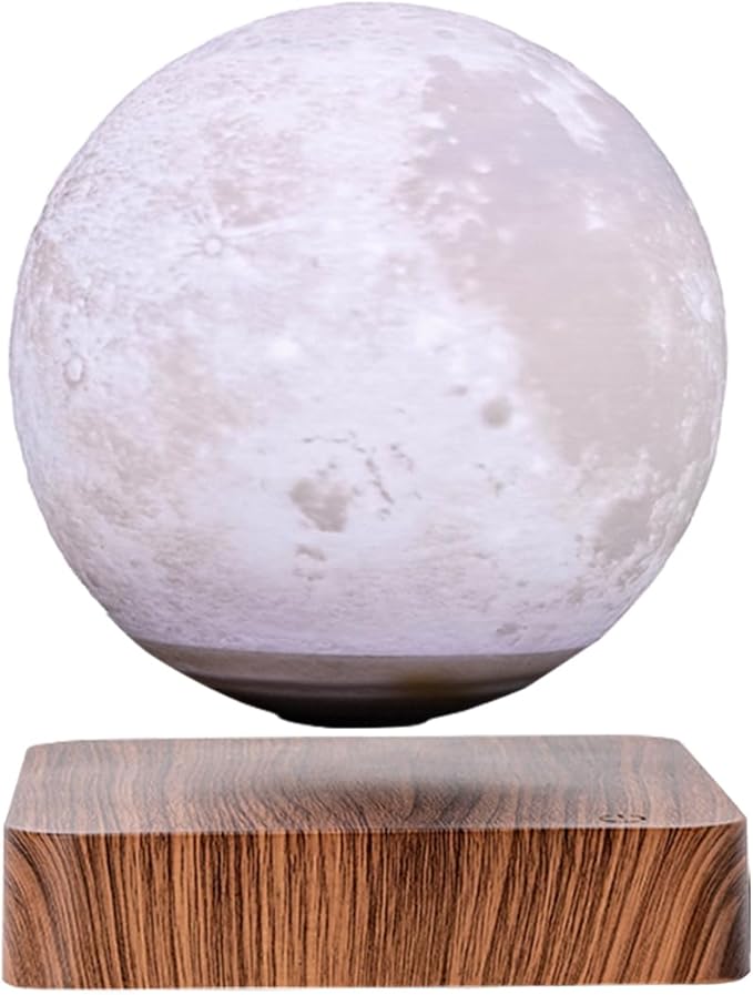 Moon Lamp 3D Printing Magnetic Levitating Moon Light Lamps for Home Office Decor Creative Gift Has 3 Colors Modes