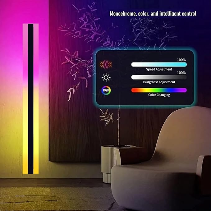 Outdoor Long Strip Modern LED Wall Lighting Fixture Lamps, RGB LED Light Strip,UL MW Driver,Elegant Frosted White Acrylic, Black Aluminum Body IP65 Waterproof Anti Rust(RGB, 95inch)