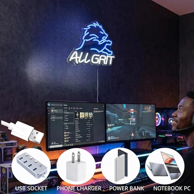 Football Neon Sign Rugby Neon Sign USB Powered With Light Dimmable Switch, Led Neon Light for Man Cave Decorand Sport Fans, Birthday Gifts Bedroom Party Club Bar Dorm
