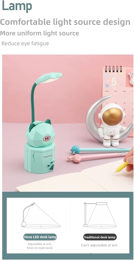 Led Reading Night Light, Cute Mini Kawaii Desk Lamp,Foldable Cute Desk Lamp,Cute Lamps for Home Office for Bedrooms Aesthetic,Office Desk Lamp Led Nights for Kids for Office 3 Colors