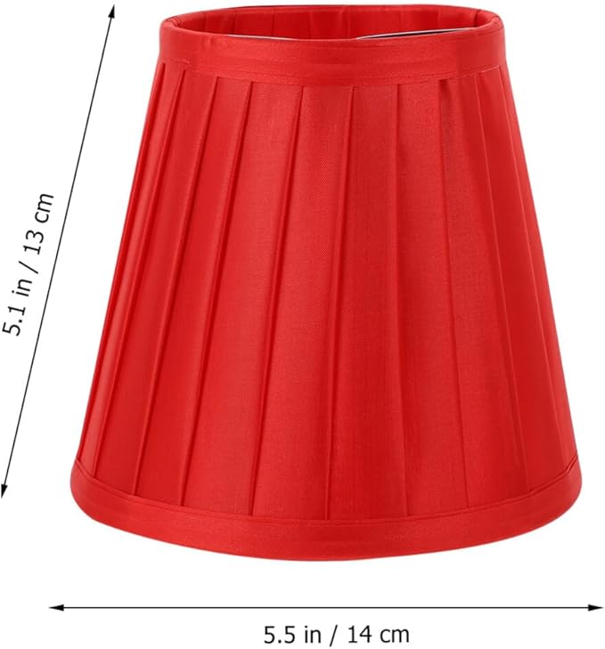 Simple Lampshade Large Red Fabric Lampshade for Table Bedside and Floor Lamps