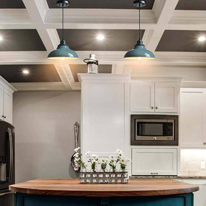 Pendant Light Fixture Modern Pendant Lights Kitchen Island for Breadfast Nook Bar Dinning Room Coffee Shop Sea Blue Green Nordic Style