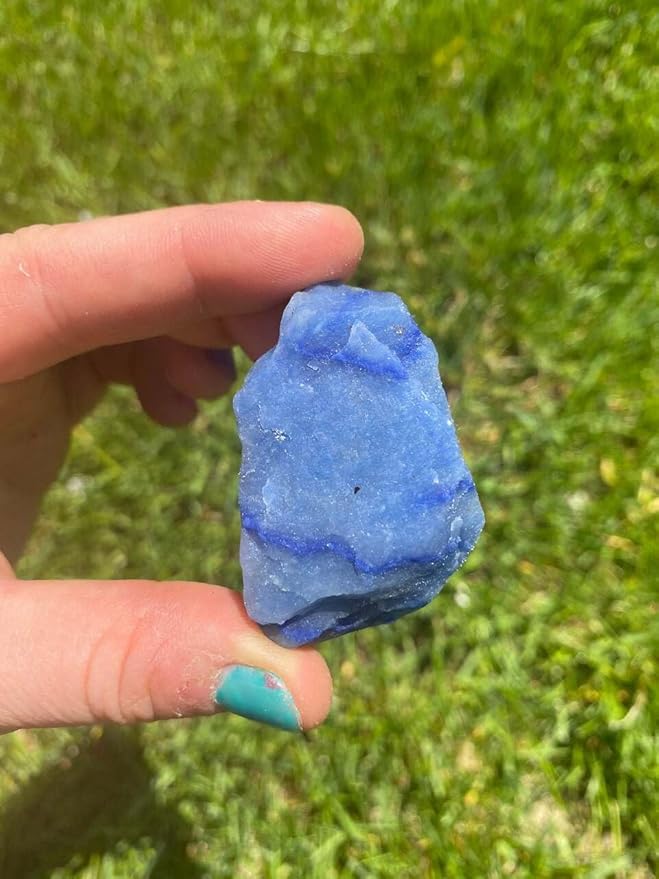 Zenkeeper 1 Lb Large Rough Blue Aventurine Stone, Natural Blue Aventurine Crystal Stone Mineral Specimen Gemstone Healing Crystals and Stones