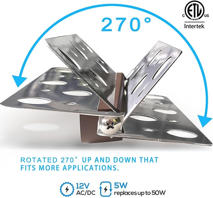 LED Retaining Wall Lights 8-Pack, 7 Inch 5W Hardscape Paver Lights, 5CCT 2200K-5000K, 270° Rotatable Low Voltage 12-24V Outdoor Step Lights, ETL Listed Landscape Lights for Deck Stairs Patio