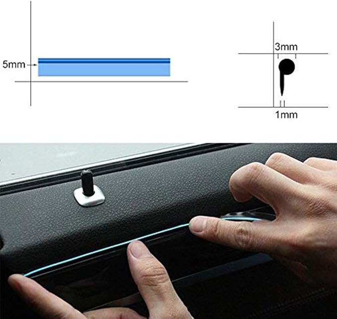 ABALDI El Wire Neon Light, Car Interior LED Lights for Xmas Halloween Christmas Car Interior Decoration(3m/9ft, Green)