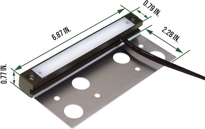 GKOLED 10-Pack Frosted Lens Hardscape Lighting, Retaining Wall Light, 6.8 Inches, Integrated 2700K LED Chips, LED Step Lights, Solid Die-cast Aluminum Housing, Low Voltage 12V AC/DC, UL Listed