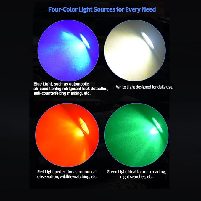 JETBeam RRT0 PRO led Flashlight,1680 Lumens flashlights high lumens Equipped with 3 High-Brightness LED with RGB Light IP68 Portable Pocket Clip Magnetic Flashlight for Camping, Checking,Emergencies