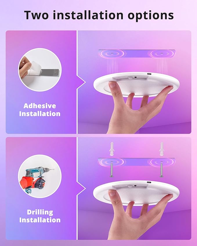 wowatt 13 Colours Battery Operated Ceiling Lights, Rechargeable Motion Sensor Light Indoor Wireless Shower Lamp with Remote, 7.48in Dimmable Timing Motion Activated for Closet Shower Pantry